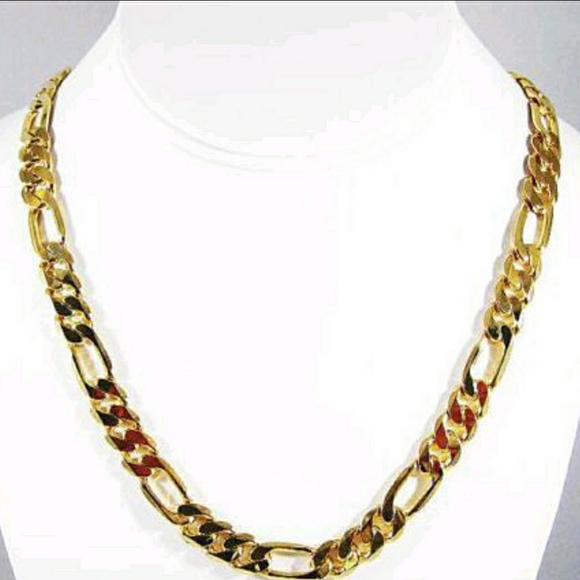 🆕️ FINAL SALE 50% OFF TODAY 18k Gold Plated Figaro Men's 8mm Chain - Picture 2 of 7
